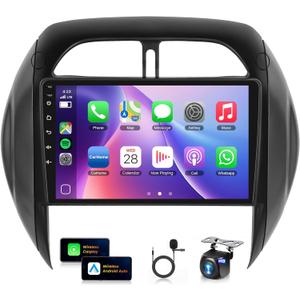 8Core 4+64G Car Stereo for Toyota RAV4 2003 2004 2005 Wireless Carplay Android Auto,9 inch 1280 * 720P IPS Touch Screen Radio, Android/GPS/WiFi/32EQ DSP Audio/Bluetooth/SWC/Backup Camera