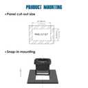 Runleader RL-HM057ADH1 Digital Hour Meter, Works for DC5V to 60V Powered Machine.