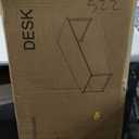 YSSOA Small Space Writing Desk with Headphone Hooks, Modern Simple Design, Suitable for Study, Home Office and Living Room (40 Inch, Basic White)