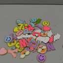 Geosar 54 Pcs Self Adhesive Chenille Letters Patches Glitter Rainbow Preppy Cute Sew Patches Christmas Letter Craft for DIY Clothing Backpack Bag(2.17 Inch,Multicolored)