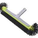 KINFAVOU Pool Brush Head for Cleaning Walls,Heavy Duty Inground/Above Ground Swimming Pool Round Scrub Brushes with Premium Strong Bristle & Reinforced Aluminium