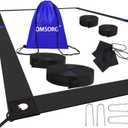 OMSORG 2-in-1 Beach Volleyball Lines, Heavy Duty Volleyball Boundary Lines with Reinforced Corners, Fit for Sand Backyard Grass 2 inch, Official Court Size 26.3' X 52.6'