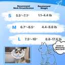 2 Pieces Soft Cat Cone Collar – Adjustable Lightweight Recovery E-Collar to Stop Licking, Scratching & Biting After Surgery, Comfortable Wound Healing Cone Alternative (Blue, S) (Blue)