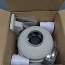 4 inch Radon Fan Installation Kit -Inline Centrifugal Fan with Rubber Couplers (4 inch x 3 inch) and Air Pressure Indicator (260CFM)
