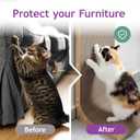 Necoichi Cardboard Cat Scratcher Wall for Indoor Cats - Cat Scratching Board, Cat Scratch Pad Lounger with Reversible Usability and Extra Comfort for Lounge, Curved (Oak, Large)