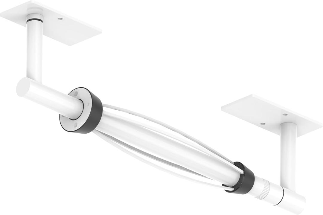 Paper Towel Holder Under Cabinet, Single Hand Operable Roll Holder with Damping Effect,No Drilling or Wall Mounted SUS304 Stainless Steel for Kitchen Bathroom Commercial(White)