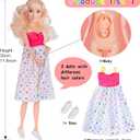 dollbie 3-Pack 11.5 inch Pregnant Dolls - Fashion Dolls with Interchangeable Pregnant and Normal Bellies - Includes 3 Dolls, 3 Dresses, 3 Babies
