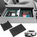 YOJOJOCO 1PC Center Console Tray Liner Compatible with Toyota 2022-2026 Tundra (Only Fit Platinum, 1794, TRD PRO, Capstone) & 2023-2026 Sequoia Accessories Center Console Organizer Protective Pad, (Only 1 Piece)