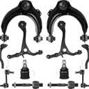 Front Upper Lower Control Arms Suspension Kit Ball Joints Sway Bars Tie Rods Fit for Honda Accord Sedan Coupe 2003 2004 2005 2006 2007, Fit for Acura TSX 2004-2008 -12 pcs