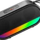 Portable Bluetooth Speaker, Clear Sound, Bluetooth 5.3, Wireless Speakers with Colorful LED Lights, Punchy Bass for Outdoor, Home, Party, Beach, Birthday Gift
