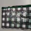 Tablecloth of Polyester -Fitted with Elastic, Water Proof, Washable, Fits for Table 36 x 60 Inch, Checked Black Design, for Indoor/Outdoor Kitchen and Picnic and More...