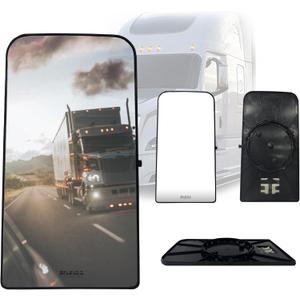 SPLENDID Replacement Mirror Glass for 2018-2024 Freightliner Cascadia, Heated Flat Mirror, High Reflective, Driver/Passenger Side (OEM: 22-78606-506)