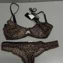Lilosy Sexy Mesh Sheer Underwire Push Up Lingerie Set Lingerie Set Size S