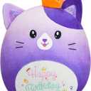 Cat Stuffed Animal Cat Plush Toys 12 Inch Soft Plushies Pillow Cute Gradient Purple Plushies Room Decoration Birthday Gifts for Kids Toddlers Girls and Boys (Medium)