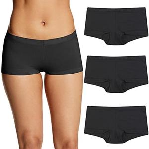 Maidenform Women's Boyshort Underwear, Stretch Cotton Boyshort Panties for Women, Assorted, 3-pack Size M