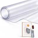 Beeveer 36 x 96 Inch Extra Large PET Clear Plastic Sheet Roll for Craft