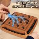 Magnet Game, Magnetic Game Chess 40 Piceses, Family Games for Kids and Adults, Board Game for Kids 8-12 Family Games Night 2-4 Players, Gifts for Teens Kid (Brown)