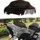 9" Wave Windshield Windscreen For Harley Touring Street Glide Electra Glide Ultra Limited FLHT FLHTC FLHX 2014-2024 Smoked Dark Motorcycle Windshield