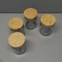 NETANY 4-pack 16oz Glass jars with Airtight Lids, Overnight Oats Containers with Bamboo Lids, Wide mouth Mason Salad jars, Glass Food Storage Containers for Snacks Yogurt Spice Sugar