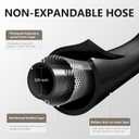 Garden Hose 5/8" x 25ft Brass Rubber Heavy Duty Water Hose 600 PSI Burst Pressure, Durable Flexible Hose for Yard, Car Wash, Pets Black
