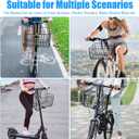 Knee Scooter Basket Accessory, Removable Wire Basket, Fits Most Knee Scooter Models, Easy Installation, Foldable Design, Black Metal Handlebar Mount