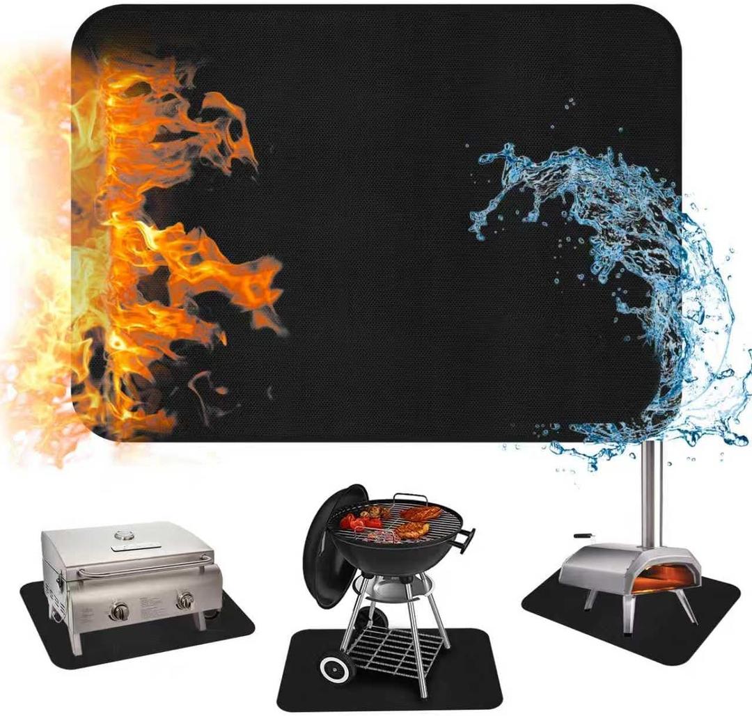 2431 inches Under Grill Mats for Outdoor Grill, Tabletop Heat Resistant Fire Pit Mats for Countertop and Patio Protection-Fireproof & Waterproof & Oil Proof