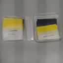 EZY DOSE Reusable 7-Day AM/PM Pill Pouch Set, Durable Multi-Purpose Travel-Sized Containers, Days of The Week Labels with Color for Easy Identification, Large Storage, Clear, BPA Free, TSA Approved (Black & Yellow)