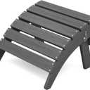 KINGYES Folding Adirondack Ottoman for Adirondack Chair, Grey