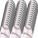 Flutesan 100 Pack 6 x 8 Inch Drawstring Baseball Party Favor Bags Plastic Baseball Snack Goodie Bags Gift Packaging Storage for Birthday Sports Theme Party Supplies