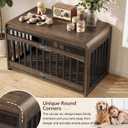 39.4" Dog Crate Furniture, Wooden Dog Cage for Small & Medium Dog