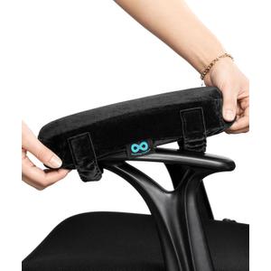 Elevate Series by Everlasting Comfort Office Chair & Wheelchair Arm Pads - Memory Foam ArmRest Covers for Desk, Gaming Chair, Arm Pillow Seat Cover Cushions & Protectors to Relieve Pressure for Elbows (Black)