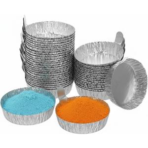 100PCS Aluminum Weighing Dishes with Finger Handle, 30ml Heavy Duty Tin Foil Weighing Boats for Laboratory, Powder, Liquid - Disposable Aluminum Foil Pans for Moisture Analyzers & Milligram S