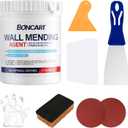 8.6oz Drywall Patch Repair Kit - Professional All-in-1 Tool Set (Scrapers/Sandpaper/Texture Sponge/Gloves/Putty Knife) for Fast Wall Hole Repair