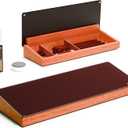 Desk Whiteboard with Wooden Organizer Box for Office Supplies Storage, Desktop Dry Erase White Board with Drawer for Stationary, Marker & Eraser Included, Yeoux (Burgundy Red)