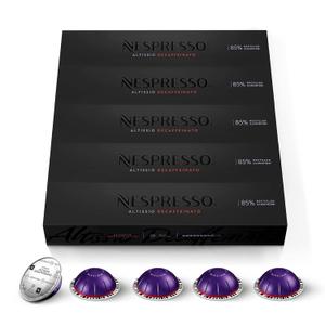 Nespresso Capsules Vertuo, Altissio Decaffeinato, Dark Roast Espresso, 50-Count Espresso Pods, Brews 1.35 oz. (EXP 04/30/26)