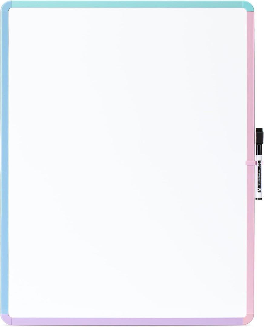 Mr. Pen- Dry Erase Board, 18 x 24 with a Black Marker, Colorful Frame, Dry Erase Board for Wall, Magnetic Whiteboard for Wall, Dry Erase Boards, Whiteboards, Magnetic White Board