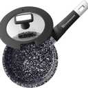 WaxonWare 1.75 Quart Ceramic Nonstick Pot with Lid - Non Toxic Nonstick Sauce Pan Cookware, Free of PFOA, Cadmium, & Lead - Small Non Stick Pots with Lid & Stay-Cool Handle - STONETEC Series