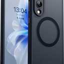 CANSHN Designed for Samsung Galaxy S25 Edge Case (2025) [Full Camera Protection] [Compatible with Magsafe] Translucent Matte Back Protective Phone Cover, Black