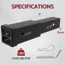 2 Inch Receiver Hitch Extender with 8 Inch Hitch Extension Length Provides More Clearance from Spare Tire and Tailgate