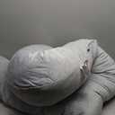 Momcozy Pregnancy Pillows for Sleeping, U Shaped Full Body Maternity Pillow with Removable Cover - Support for Back, Legs, Belly, HIPS for Pregnant Women, 57 Inch Pregnancy Pillow for Women, Grey