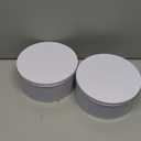 Premium Cookie Tin (2 Pack) Pure White, Elegant Classy Empty - Cookie Gift Tins, Round, Extra Thick Steel