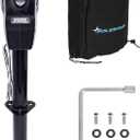 POLESTAR Electric Trailer Jack, 5000lbs Electric Power A-Frame Tongue Jack with Waterproof Protective Cover & LED Light for Travel Trailer Camper, RV, 12V DC with Hard Wiring, 9"-27" Lift