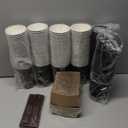 100 Pack 16 oz Coffee Cups with Lids, Disposable To Go Paper Coffee Cups with Sleeves and Stirring Sticks for Hot/Cold Drinks Office Home Shop Event (Black)