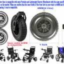 7 inch Wheelchair Wheels,7" Polyurethane Replacement Wheel Caster for Portable and Lightweight Electric Wheelchairs,5/16" (8 mm) Bearing,Shaft Height 57MM, Universal Replacement Parts(1Pr,Black)