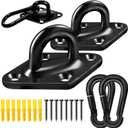 Upgraded Stainless Steel Hooks, 1800lb Heavy Duty Hammock Hanging Kit with Snap Hooks & Screws for Wall, Ceiling Mount (Indoor/Outdoor)