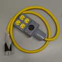 Kanayu 1.5 ft Generator Adapter Extension Cord Compatible with NEMA L5-30P to Four 5-20R/ 5-15R & L5-30R, 3 Prong Locking Generator 30 Amp to 15/20 Amp Cord 125/250v 7500 Watts, ETL Listed