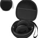 Headphone Case Compatible with BERIBES/TOZO/KVIDIO/Beats/Soundcore Anker Noise Cancelling Over-Ear Headphones, Black