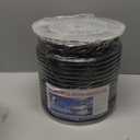 NovelBee 1/2 Inch X 250 Feet Double Braid Nylon Anchor Line with Stainless Steel Thimble and Plastic Chuck (Black)