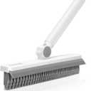 SetSail Grout Cleaner Brush with Long Handle, V-Shaped Floor Scrub Brush Swivel Grout Brush Stiff Bristle Floor Grout Scrubber for Bathroom, Tile Line, Crevice, Kitchen, Wall, Deck, Garage, White Grey