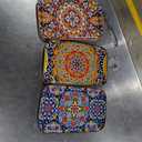 vancasso Serving Platters Set of 3, 12" Inch Rectangular Trays - Extra Large, Ceramic Bohemian Serving Dish for Entertaining Food, Microwave & Dishwasher Safe, Vintage